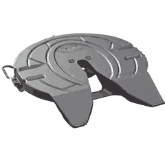 Fifth Wheel, No-Tilt, 42 Inch, 9.1 Inch, Left-Hand, Inboard