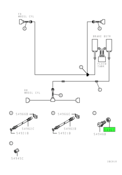 NUT,FRAME BRAKE FLUID LINE 1