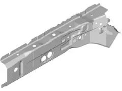 Fender Rail Apron - Left, Front