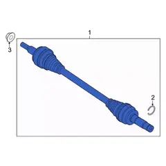Cv Axle Joint Half Shaft - Left, Rear
