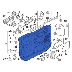 Door Interior Trim Panel - Right, Rear (Raptor Series)