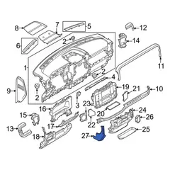 Instrument Panel Cover Console - Left