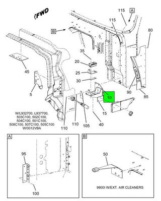 3531467C7 | Genuine Navistar International® SUPPORT HOOD GUIDE REAR ...