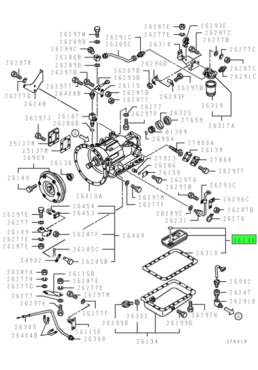 ME633614 Mitsubishi FUSO | Transmission Oil Filter and Gasket Kit
