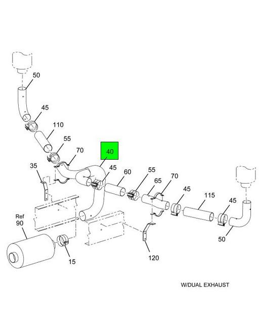 3600288C1 Navistar International® PIPE EXHAUST Y