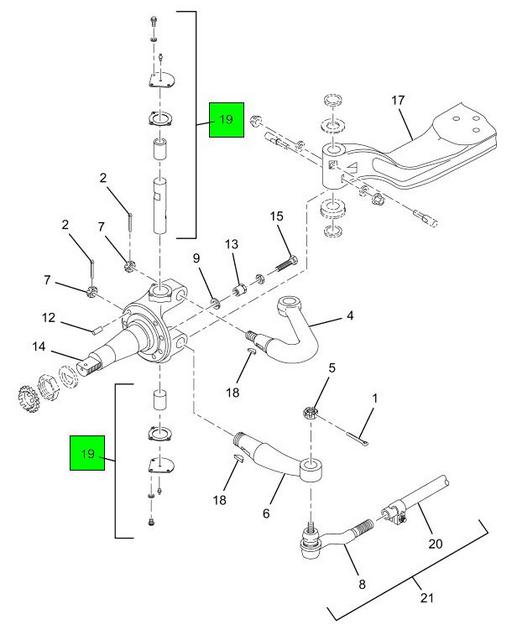 2519548C91 Navistar International | KING PIN KIT HIGH