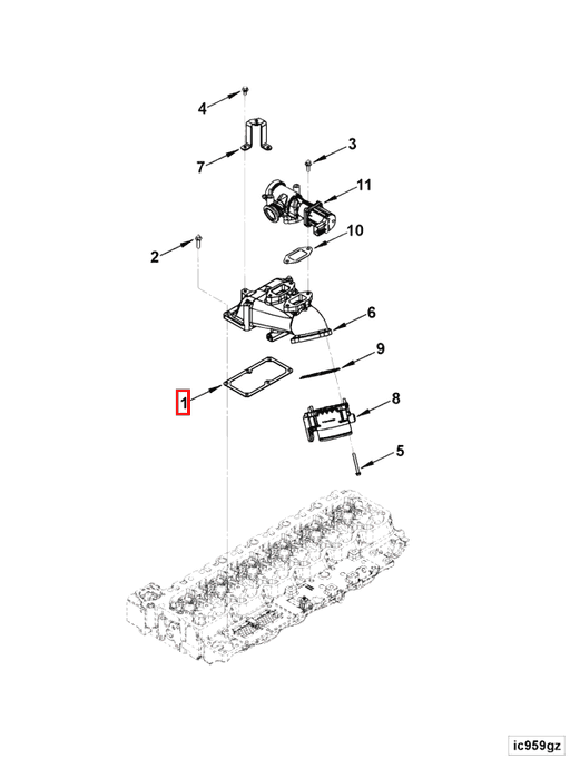 Air Intake Connection Gasket For Dodge 6.7L Cummins – 4940849 / 5264566, PB, Made In USA