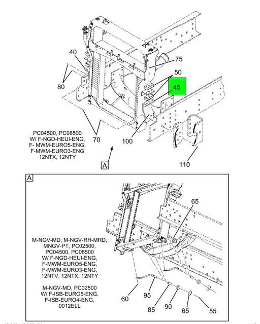 3532988C3 | Genuine Navistar International® Bracket Radiator Mounting
