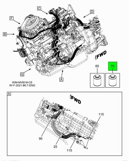 4159263C91 | Genuine Navistar International® HARNESS CABLE ASSEMBLY AIR  INTAKE HEATER GRID W/CUMMI