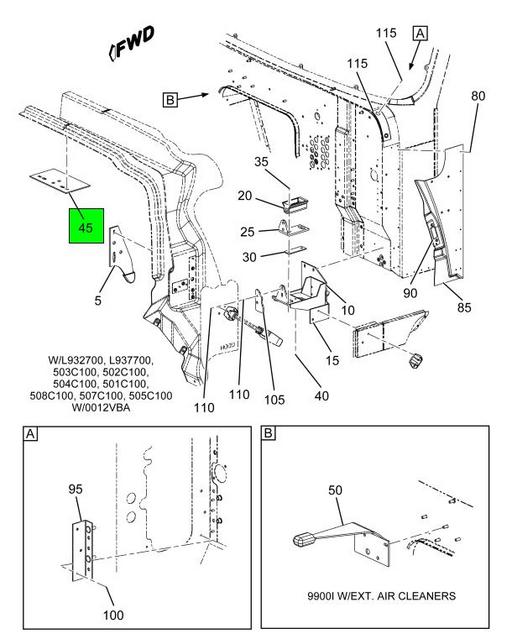 3920637C1 Navistar International | PLATE HOOD REINFORCEMENT 3920637C1 Navistar International | PLATE HOOD REINFORCEMENT