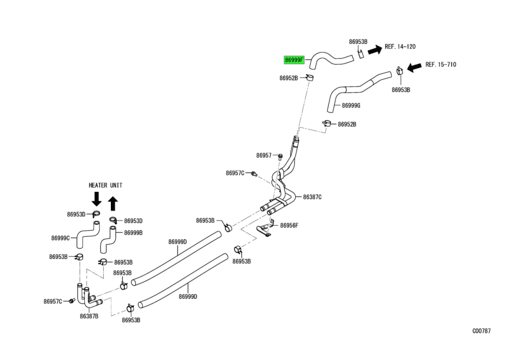 MK654809 | Mitsubishi FUSO® | Heater Piping Hose | Source One 