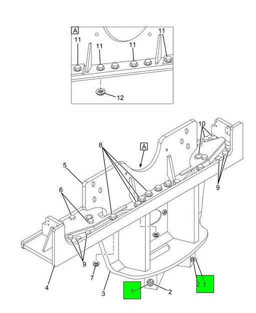 12436R1 | Genuine Navistar International® BOLT SQUARE HEAD 3/4 X 3 1/4