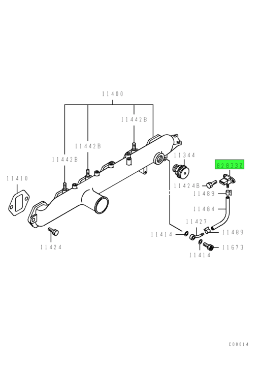 MC899436 Mitsubishi FUSO Boost Pressure Sensor Source One Parts Center
