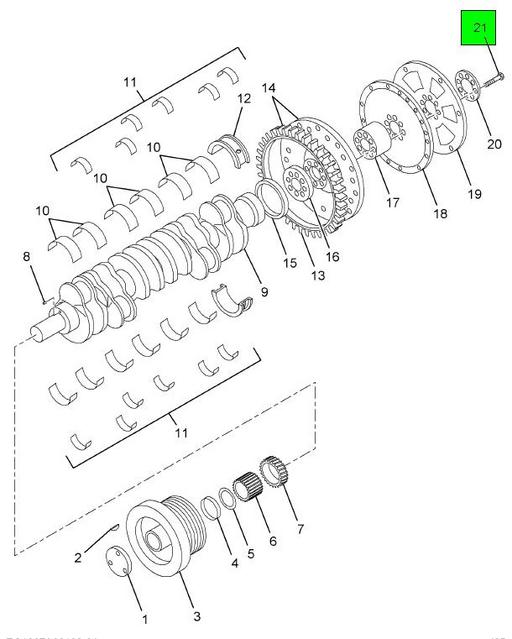 1822503C2 Navistar International | BELT FAN V RIBBED 8
