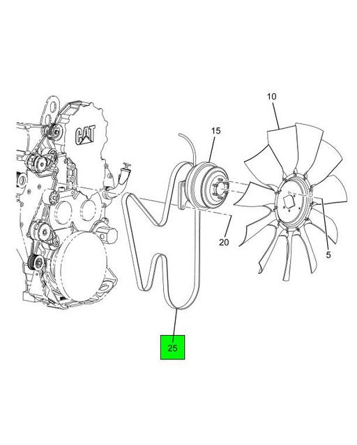 3818282C2 | Genuine Navistar International® SERPENTINE BELT FAN V-RIBBED 12  PKG 2865