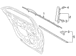 Door Applique Molding Window Frame - Left