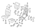 Seat Back Cushion Cover Perforated Roast - Right, Rear