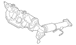 Catalytic Converter with Integrated Exhaust Manifold And Catalyst - 2.0L