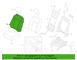 Seat Back Cushion Cover - Left, Front
