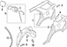 Quarter Panel <br>Panel or structure used in the area behind (or only) door and bumper,