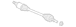 Cv Axle Joint Half Shaft - Left, Rear