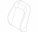 Seat Back Cushion Cover - Left, Front (Convertible)