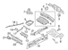 Frame Side Member Reinforcement Brace - Right, Rear, Center (Convertible)