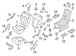 Headrest <br>Headrest part of the Seat pad Cup holder Head REST Perforated - Rear, Inner, Center