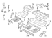 Seat Trim Panel Back Latch Cover - Rear, Outer