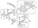 Frame Side Member Reinforcement Floor Pan Bracket - Left, Rear, Center