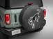 Abstract Bronco, Opaque White Ink Spare 35 inch Tire Cover