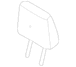 Cover And Pad Headrest - Right, Rear (DX, Limited)