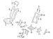 Seat Frame Trim Panel Track Cover - Left, Right, Rear