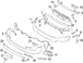 Fog Light Trim Bumper Grille - Left, Front