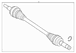 Cv Axle Joint Half Shaft - Left, Rear