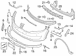 Grille Molding Bumper - Left, Front