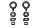 Yakima Eye Bolts for T-Slot Bar 2pc Set