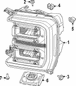 Headlight <br>A non sealed beam style housing Composite Lamp - Right, Front