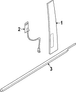 Outside Door Belt molding Window Weatherstrip - Right, Front