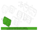 Seat Back Cushion Cover - Left, Rear