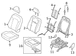 Seat Back Cushion Cover Baja tan Power Adjust - Front (regular cab)