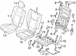 Seat Back Recliner Adjustment Mechanism Cover Latch - Rear, Inner