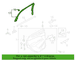 Door Window Molding Child Safety Lock Decal - Right, Rear