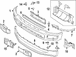 Bumper Trim Molding - Front, Driver