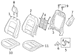 Seat Cover Cushion - Left, Front