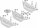 Grille Emblem Bracket Molding Insert - Front (ST Line)