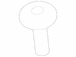 Seat Belt Receptacle Bolt Screw - M10 x 33MM, Rear