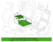Seat Cushion Foam Element - Left, Front