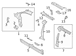 Body B-Pillar Side Roof Rail - Left, Inner