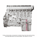 Long Block Engine for Detroit Diesel DD16 15.6L GHG17 with Rear Sump, ESN 1018371 and Earlier Models with 3 Rocker Jake